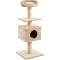 Gndvj Compact Cat Tree Beige 85 cm with Condo