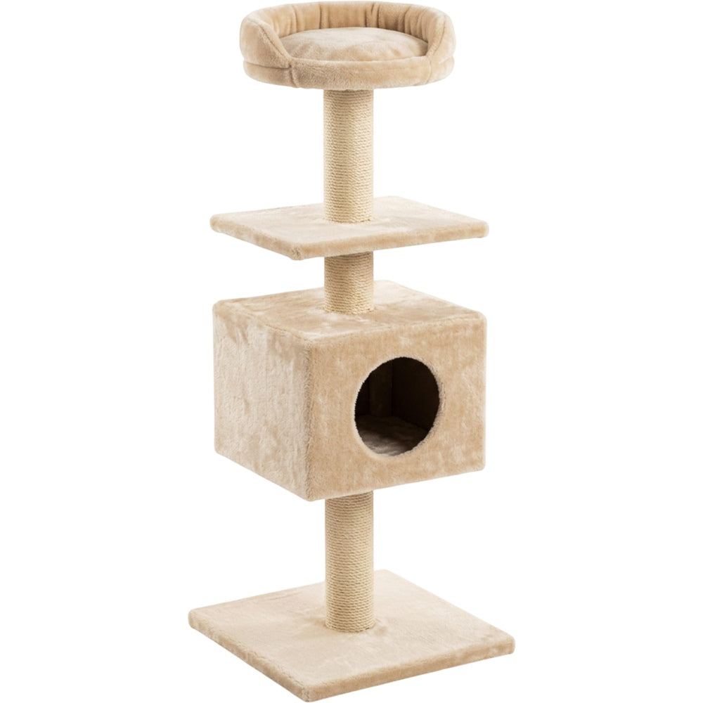 Gndvj Compact Cat Tree Beige 85 cm with Condo