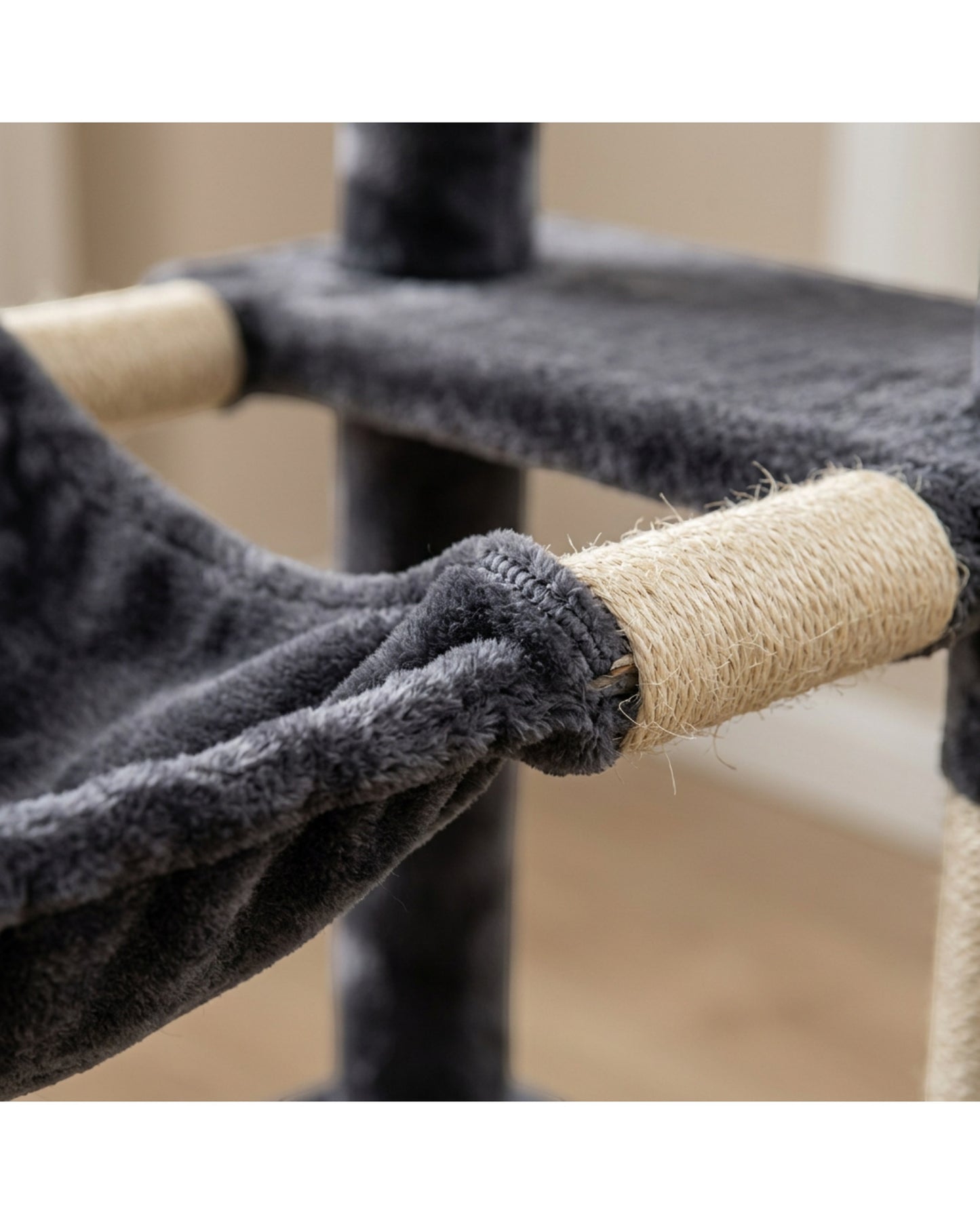 Gndvj Cat Tree Charcoal Gray 105 cm with Hammock